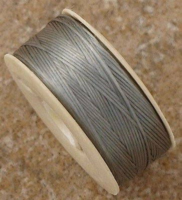 Size D Nymo Nylon Grey Thread 64 yard bobbin