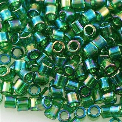 Miyuki Delica Seed Bead 8/0 Transparent Green AB 6.7g Tube DBL152