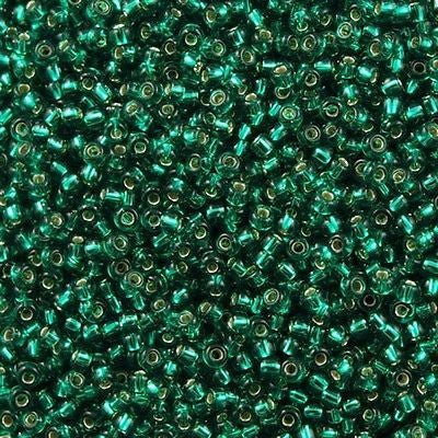 Miyuki Round Seed Bead 8/0 Silver Lined Emerald 22g Tube (17)