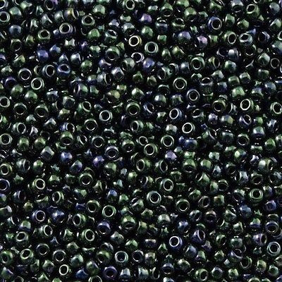 Toho Round Seed Bead 11/0 Metallic Moss 19g Tube (89)