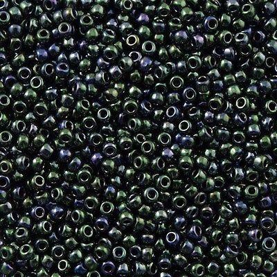 50g Toho Round Seed Bead 11/0 Metallic Moss (89)