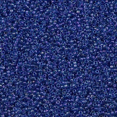 Miyuki Round Seed Bead 15/0 Purple Lined Aqua 2-inch Tube (1827)