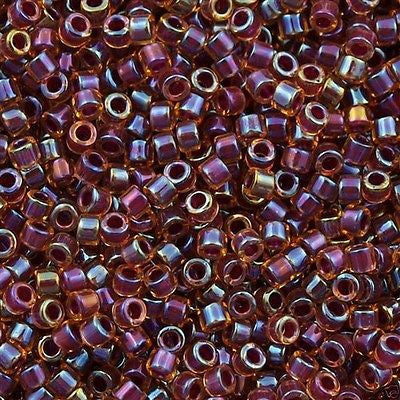 Miyuki Delica Seed Bead 11/0 Lined Wine AB 2-inch Tube DB61