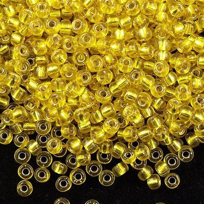 Miyuki Round Seed Bead 6/0 Silver Lined Yellow 20g Tube (136S)