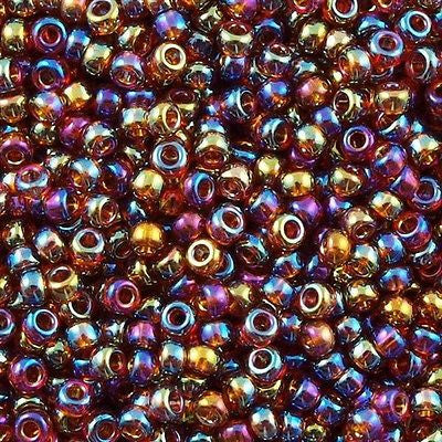 Miyuki Round Seed Bead 11/0 Dark Amber AB 22g Tube (257)