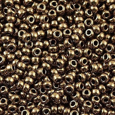 Rocaille Seed Beads, 1,7 mm, 15/0 , 0,5-0,8 mm, Brass, 25 G, 1