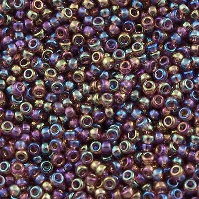 Miyuki Round Seed Bead 15/0 Transparent Amethyst AB 2-inch Tube (294)