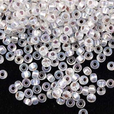 Miyuki Round Seed Bead 8/0 Silver Lined Crystal AB 22g Tube (1001)