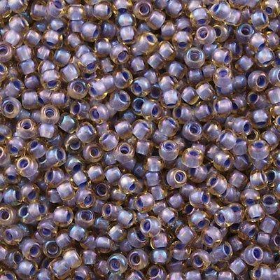 50g toho Round Seed Bead 8/0 Inside Color Lined Lilac Amber (926)