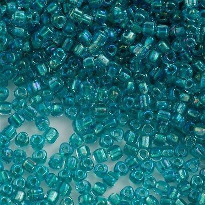 Miyuki Triangle Seed Bead 10/0 Aqua Lined Light Sapphire 24g Tube (1822)