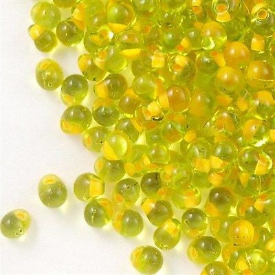 Miyuki Drop Fringe Seed Bead Apricot Lined Chartreuse 24g Tube (F27)