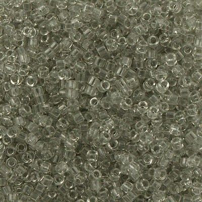 Miyuki Delica Seed Bead 11/0 Transparent Light Grey 2-inch Tube DB1111