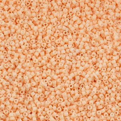 25g Miyuki Delica seed bead 11/0 Opaque Matte Peaches and Cream DB1512