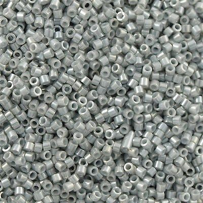 25g Miyuki Delica Seed Bead 11/0 Opaque Grey Gold Luster DB252 | Aura ...