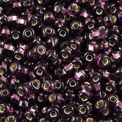 Czech Seed Bead 6/0 Silver Lined Amethyst 50g (27060)