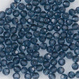 12 TRUE CRYSTAL 4mm Faceted Round Bead Denim Blue (266)