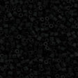 Toho Hex Seed Bead 11/0 Opaque Matte Black (49F)