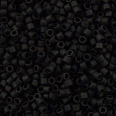 Miyuki Delica Seed Bead 10/0 Matte Black 7g Tube DBM310