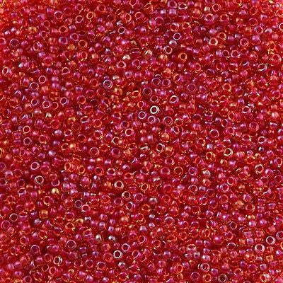 Toho Round Seed Bead 11/0 Inside Color Lined Fuchsia Topaz 2.5-inch Tube (241)