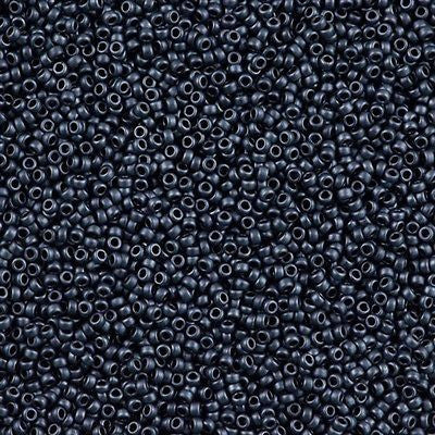 Miyuki Round Seed Bead 15/0 Matte Gunmetal 2-inch Tube (2001)