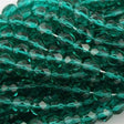 100 Czech Fire Polished 4mm Round Bead Emerald (50730)