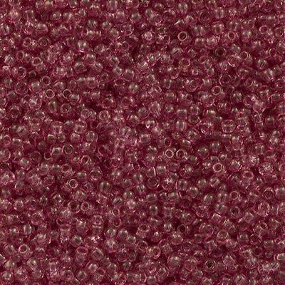 Toho Round Seed Bead 11/0 Transparent French Rose 2.5-inch Tube (621)