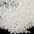 Toho Round Seed Bead 11/0 Opaque White AB 2.5-inch Tube (401)