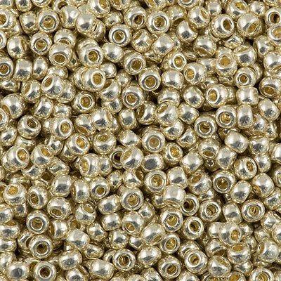 50g toho Round Seed Bead 8/0 Permanent Finish Galvanized Aluminum (558PF)