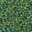 Miyuki Delica Seed Bead 11/0 Transparent Matte Olive AB 2-inch Tube DB1282