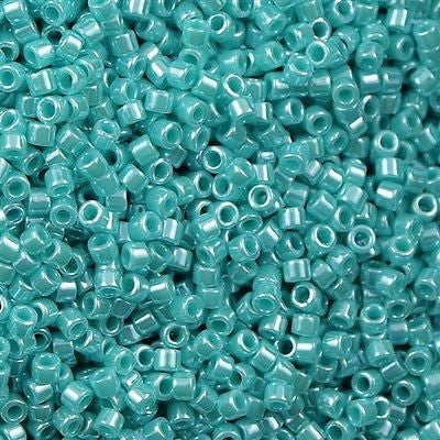 Miyuki Delica Seed Bead 11/0 Opaque Luster Dark Sea Foam Green 2-inch Tube DB1567