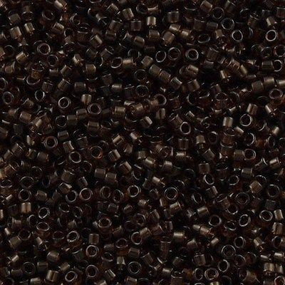 Miyuki 11/0 Trans Silver-Lined Brown Delica Seed Bead 2.5-Inch Tube