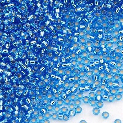 Miyuki Round Seed Bead 15/0 Silver Lined Sapphire 2-inch Tube (19)