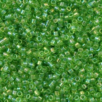 Miyuki Delica Seed Bead 11/0 Dark Peridot AB 2-inch Tube DB1246