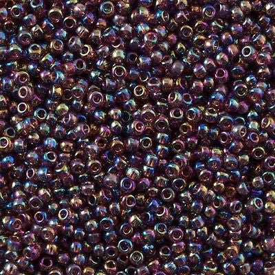 Toho Round Seed Bead 11/0 Transparent Amethyst AB 19g Tube (166B)