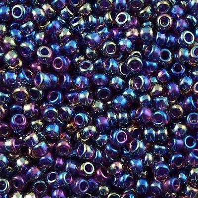 50g Miyuki Round Seed Bead 11/0 Fuchsia AB (333)