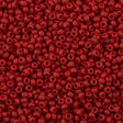 Toho Round Seed Bead 8/0 Opaque Matte Red 2.5-inch tube (45F)