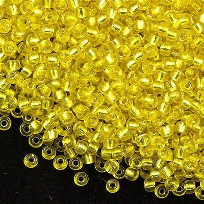 Miyuki Round Seed Bead 8/0 Silver Lined Yellow 22g Tube (6)