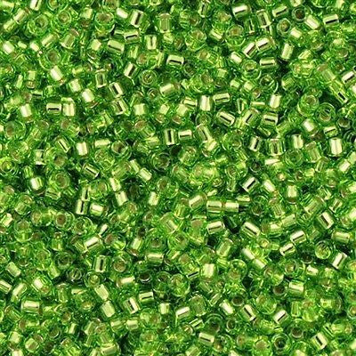 Miyuki Delica Seed Bead 11/0 Silver Lined Green Apple 2-inch Tube DB1206