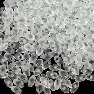 Miyuki Long Magatama Seed Bead Transparent Matte Crystal 8g Tube (131F)