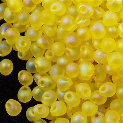 Miyuki Drop Fringe Seed Bead Matte Yellow AB 24g Tube (136FR)