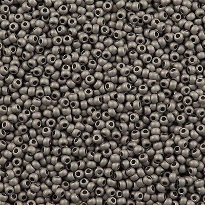 50g Toho Round Seed Bead 11/0 Metallic Matte Antique Silver (566)