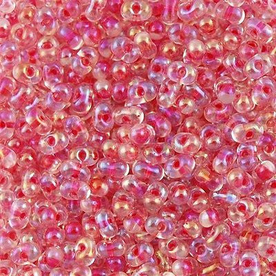 Miyuki Berry Seed Bead Inside Color Lined Dark Coral AB 10g (276)