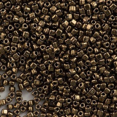 Miyuki Triangle Seed Bead 8/0 Metallic Dark Bronze 23g Tube (457)