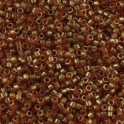 Miyuki Delica Seed Bead 11/0 Topaz Gold Luster 2-inch Tube DB121