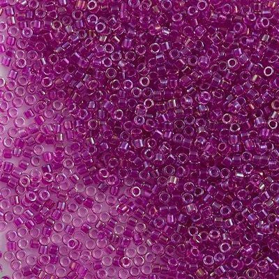 Miyuki Delica Seed Bead 11/0 Inside Dyed Color Medium Fuchsia 2-inch Tube DB74