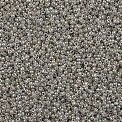 Miyuki Round Seed Bead 15/0 Opaque Gray Luster 2-inch Tube (1866)