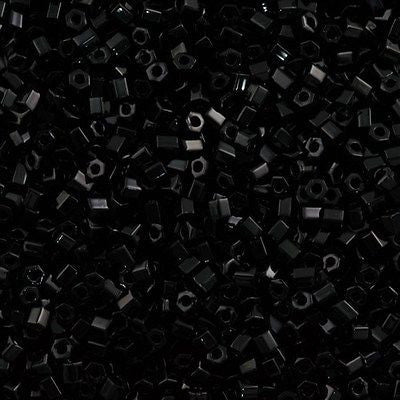 Toho Hex Seed Bead 11/0 Opaque Black (49)