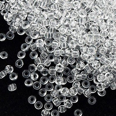 Toho Round Seed Beads 6/0 Crystal 2.5-inch tube (1)