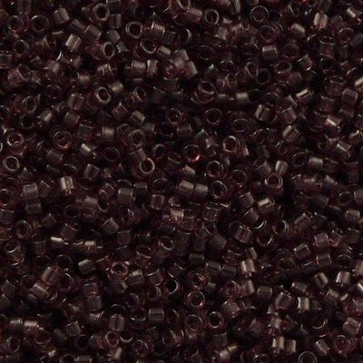 Miyuki Delica Seed Bead 11/0 Transparent Dark Amethyst 7g Tube DB1104