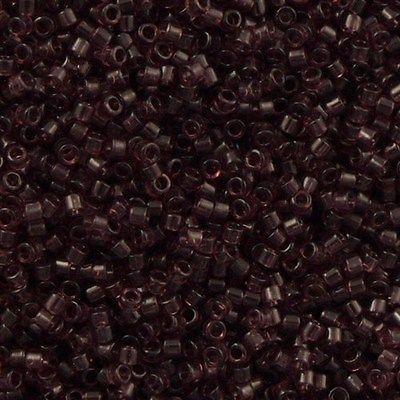 25g Miyuki Delica Seed Bead 11/0 Transparent Dark Amethyst DB1104